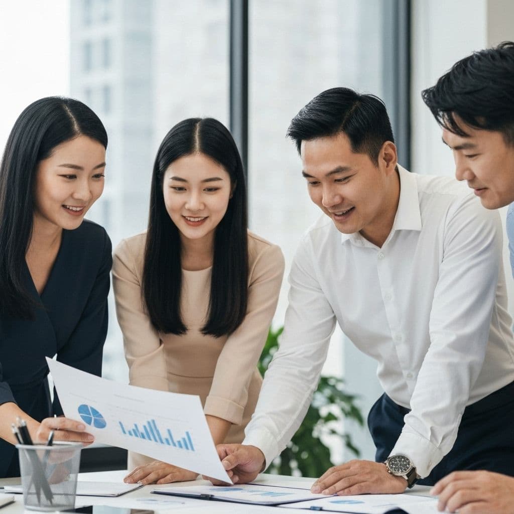 Equipo contable trabajando